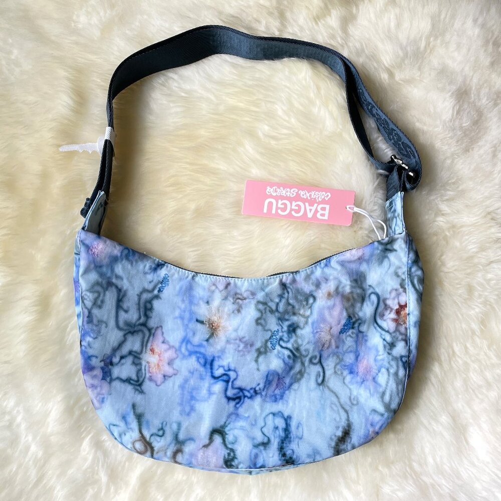 BAGGU x Collina Strada NWT Medium Crescent Bag - Blue Thorns